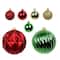44 Pack 1.8" & 4.7" Red, Green & Gold Mixed Finish Shatterproof Ball Ornaments by Ashland®
